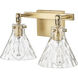Barlon 2 Light 16.25 inch Vintage Brass Vanity Light Wall Light